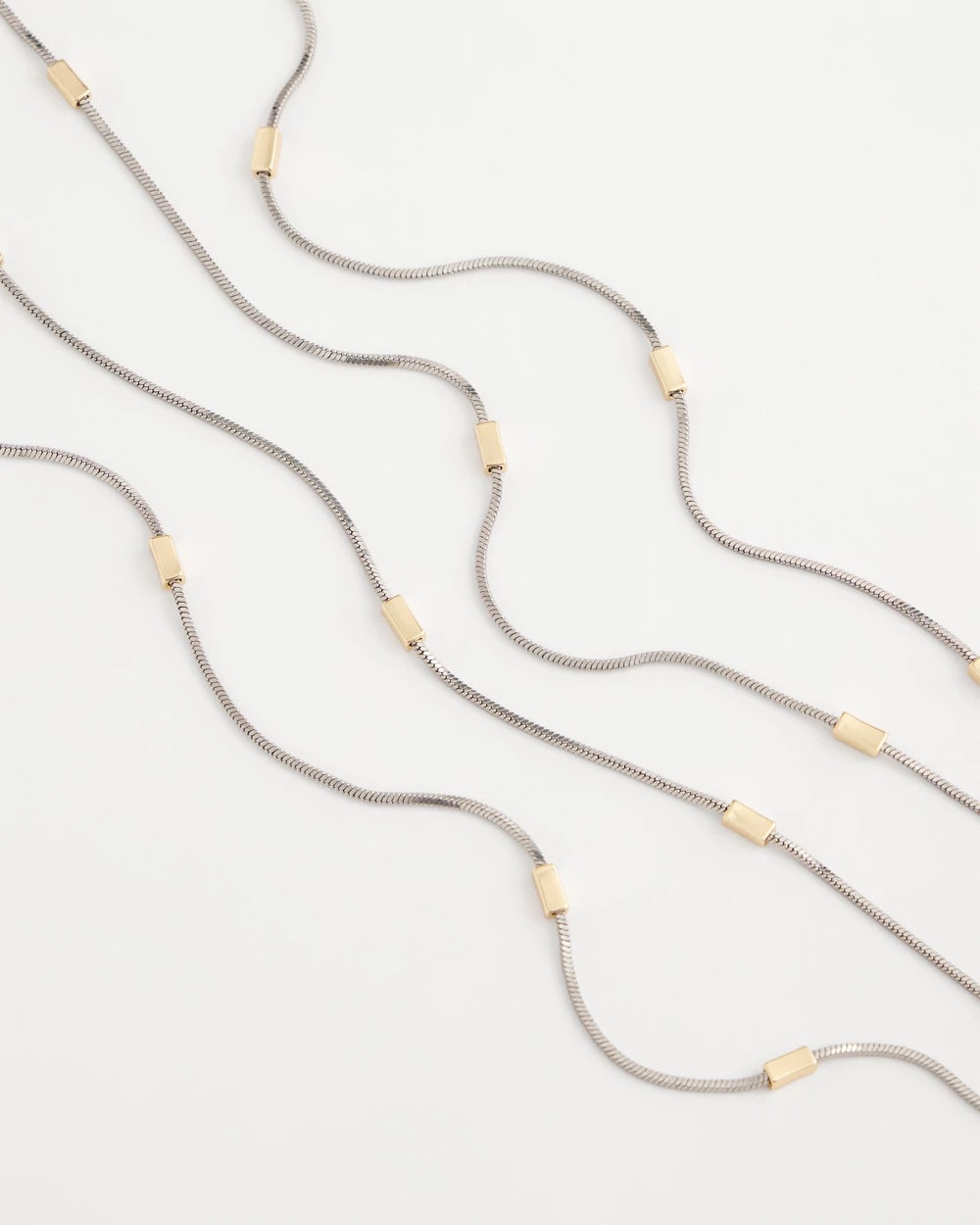 Chico's | Mixed Metal Double Strand Necklace/ Mixed Metals
