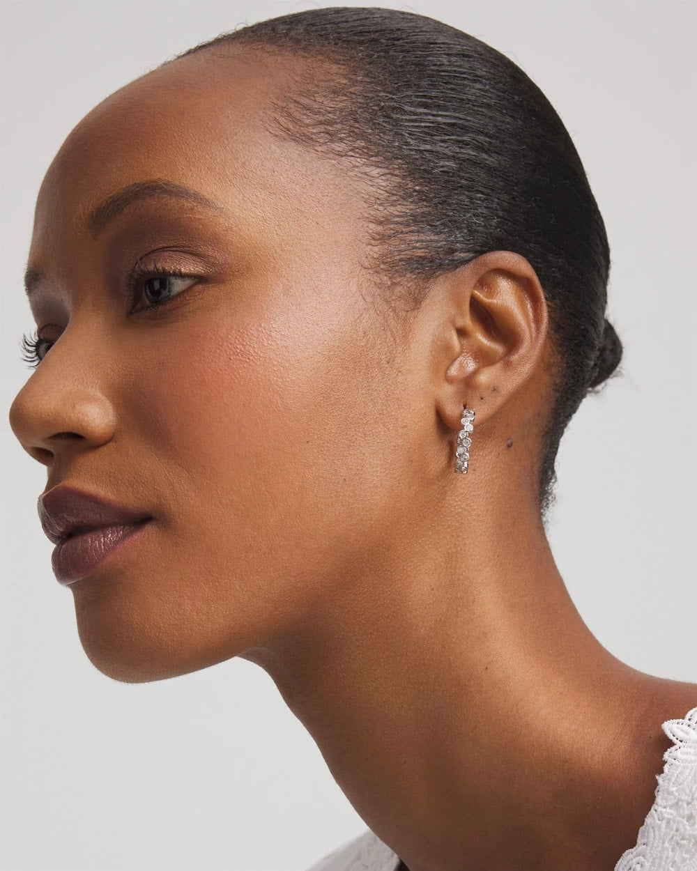 Chico's | No Droop® Silvertone Hoop Earrings/ Silver