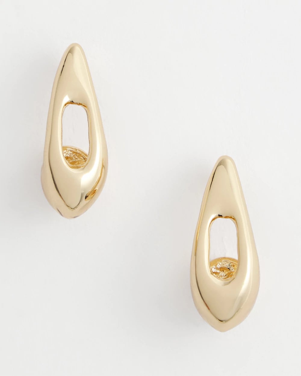 Chico's | Gold Puff Hoop Earrings/ Gold