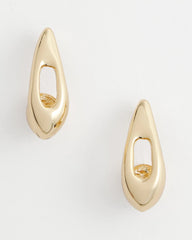 Chico's | Gold Puff Hoop Earrings/ Gold