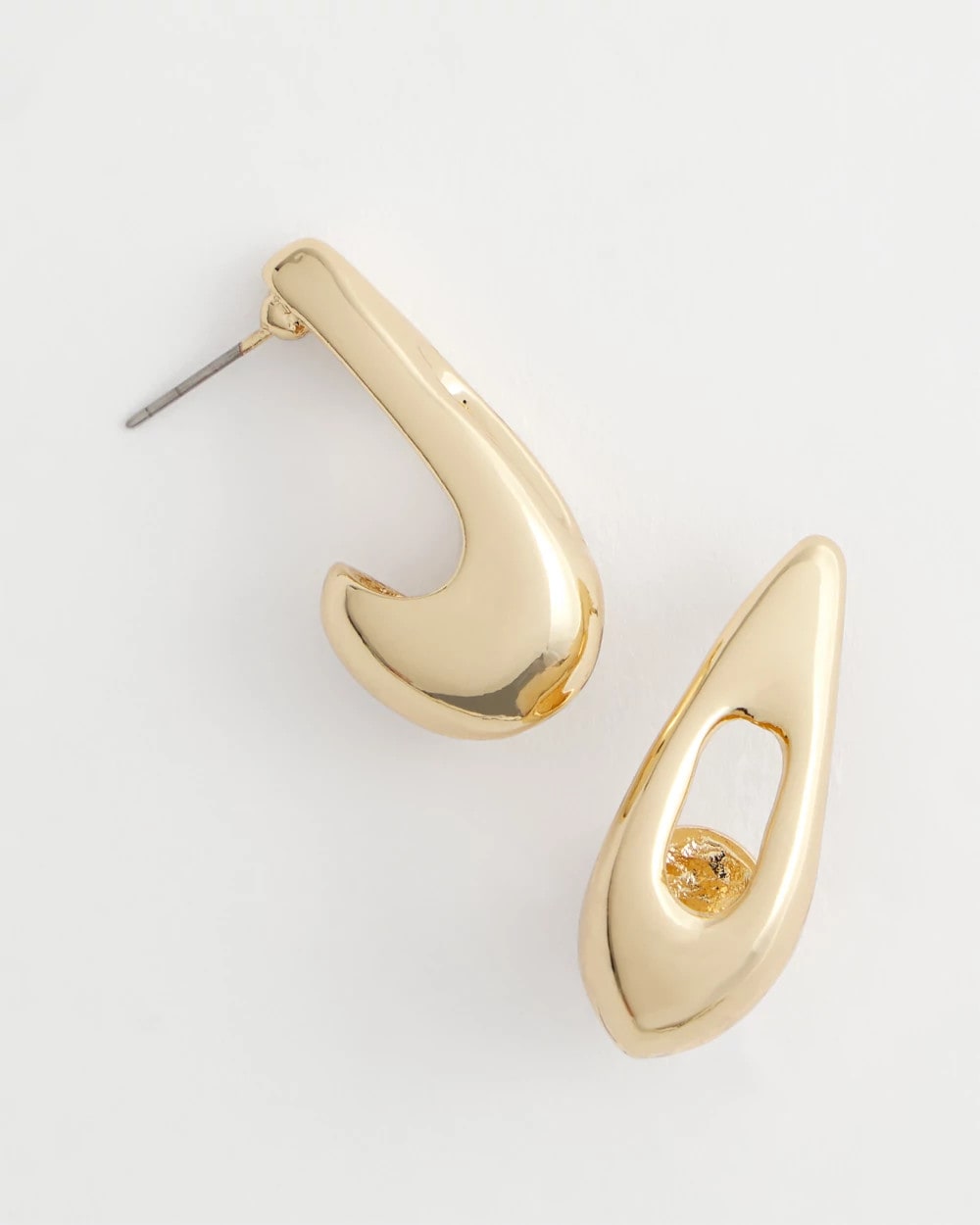 Chico's | Gold Puff Hoop Earrings/ Gold