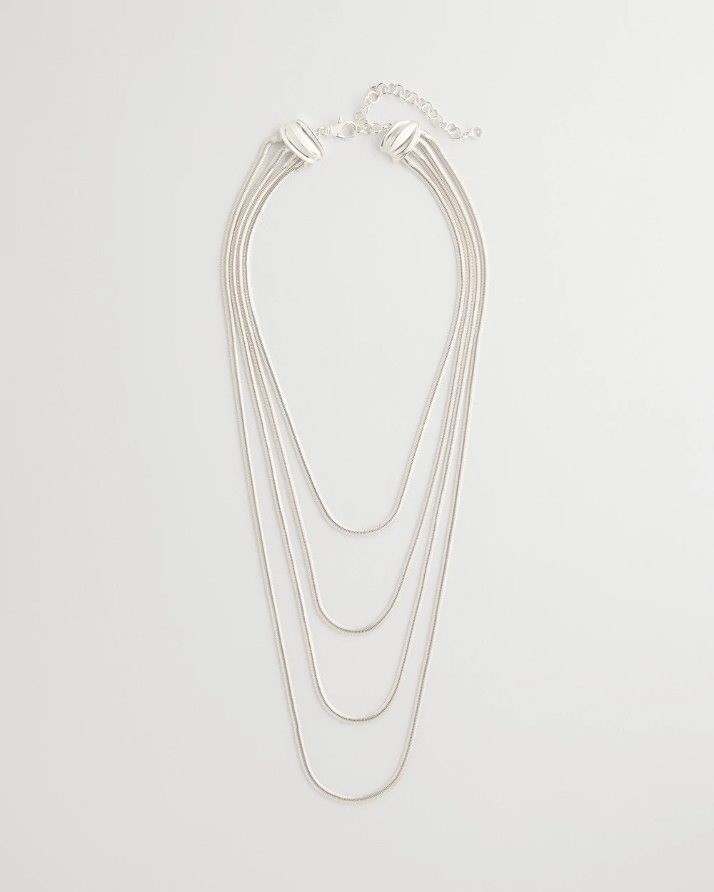 Chico's | Multi-Layer Snake Chain Necklace/ Silver