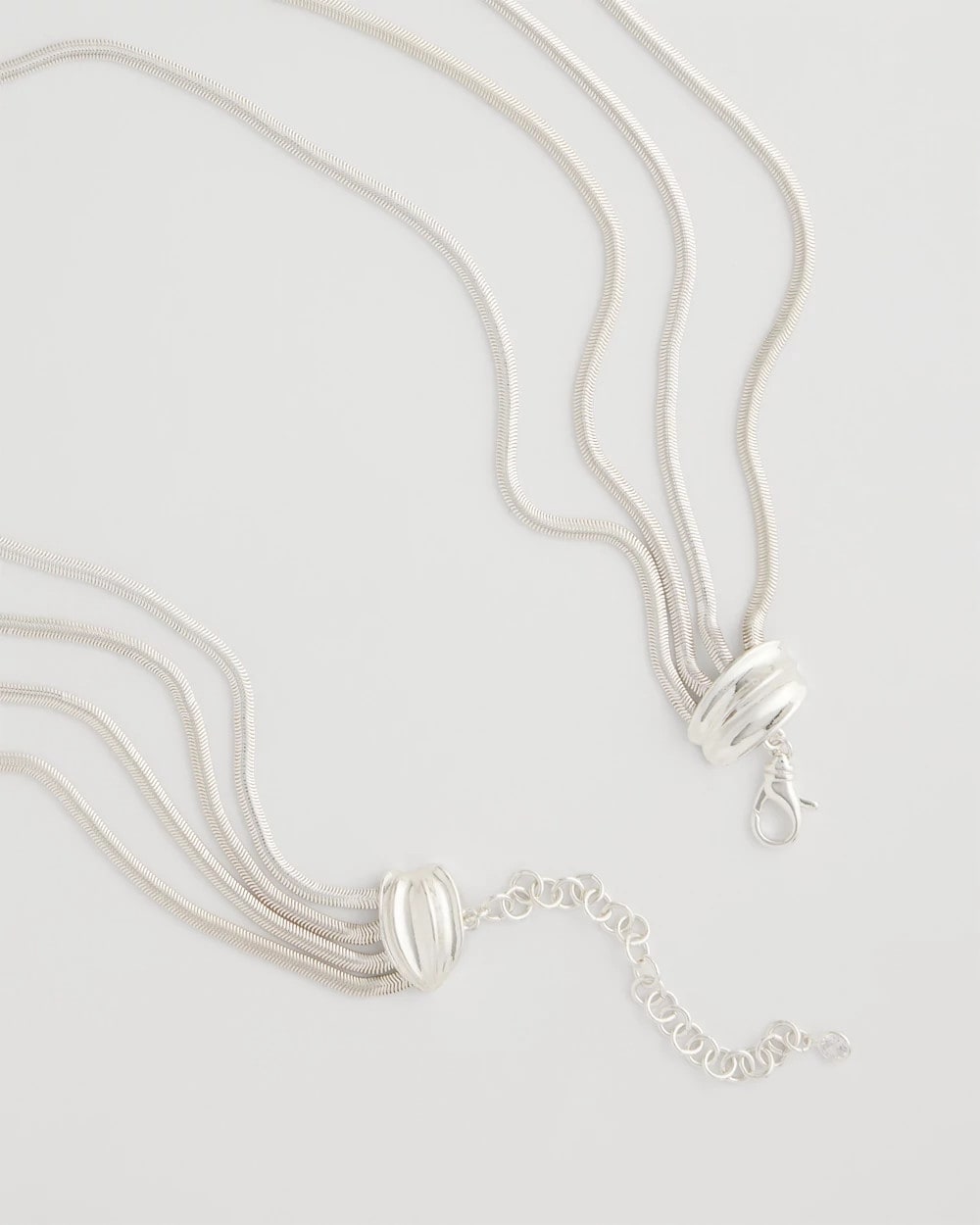 Chico's | Multi-Layer Snake Chain Necklace/ Silver