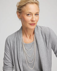 Chico's | Multi-Layer Snake Chain Necklace/ Silver