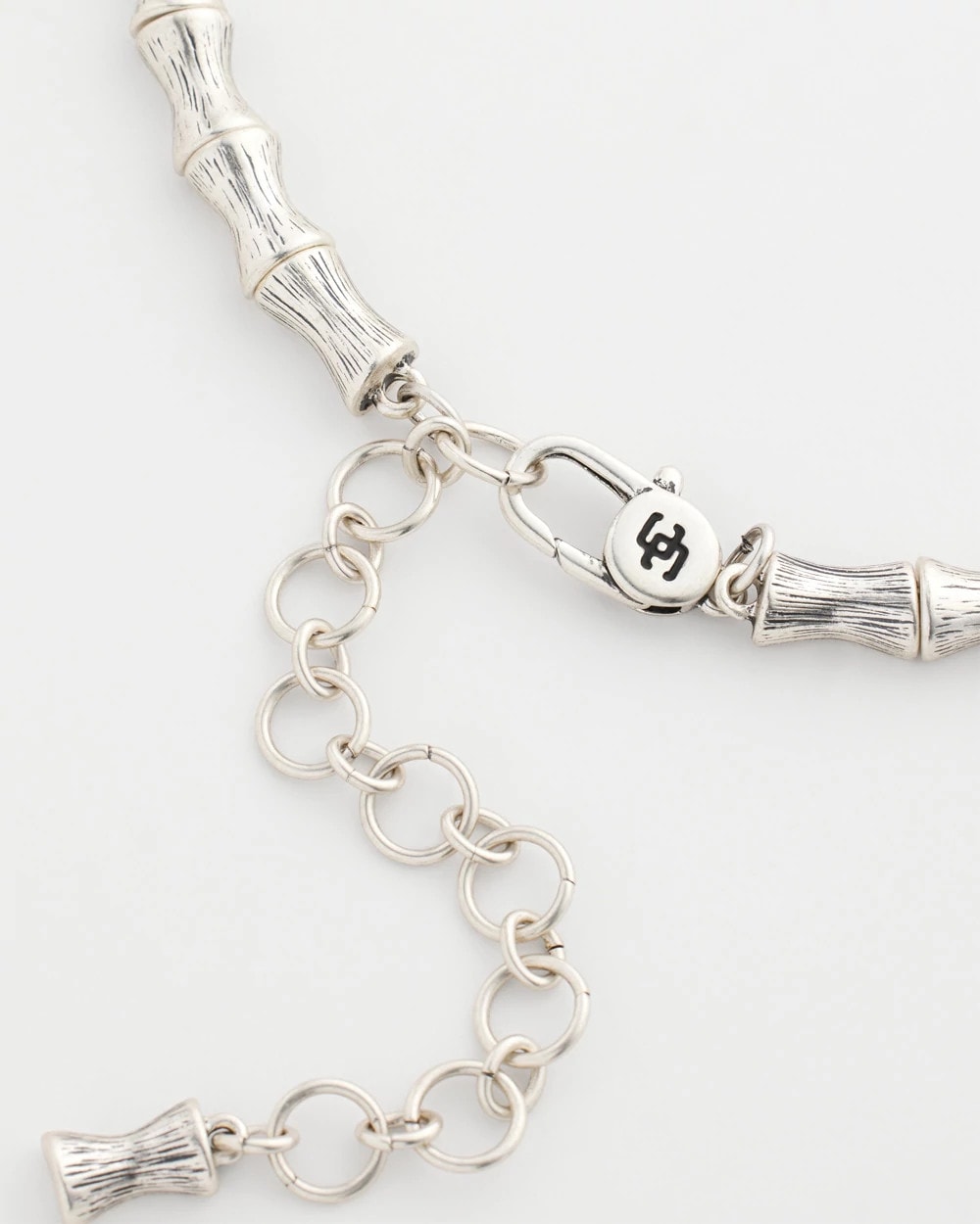 Chico's | Silvertone Bamboo Collar Necklace/ Silver