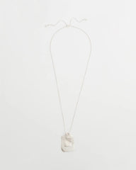 Chico's | Adjustable Square Pendant Necklace/ Silver