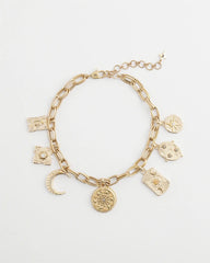 Chico's | Gold Celestial Charm Necklace/ Gold