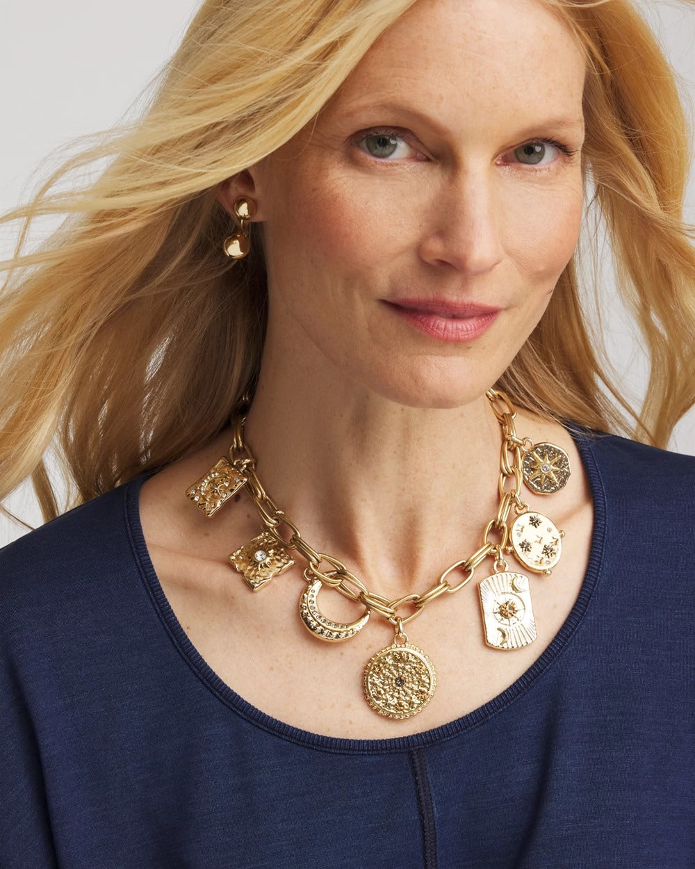 Chico's | Gold Celestial Charm Necklace/ Gold