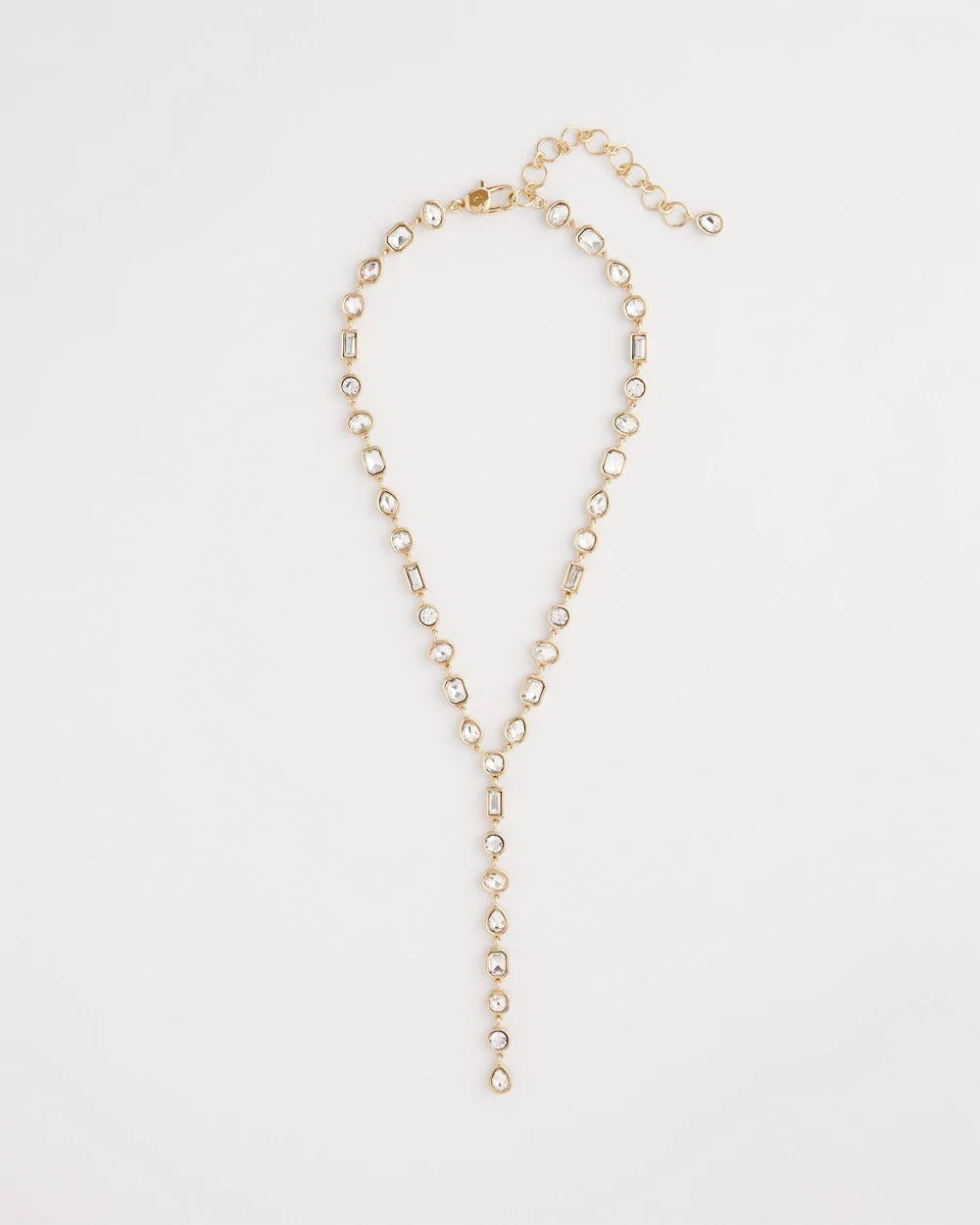 Chico's | Bezel Set Goldtone Y-Necklace/ Gold