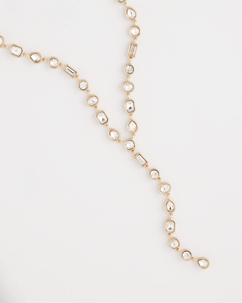 Chico's | Bezel Set Goldtone Y-Necklace/ Gold