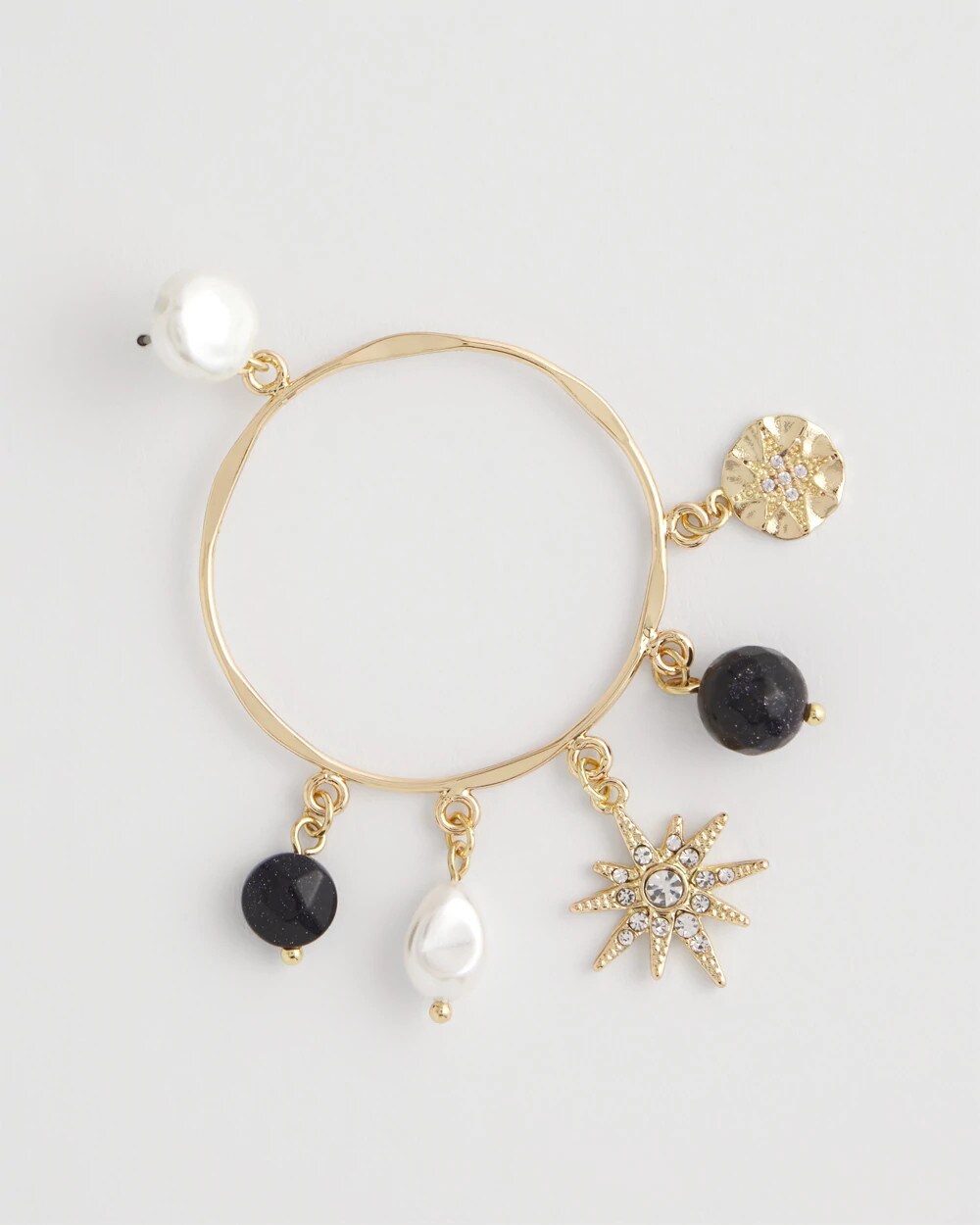 Chico's | Starry Night Charm Hoop Earrings/ Gold
