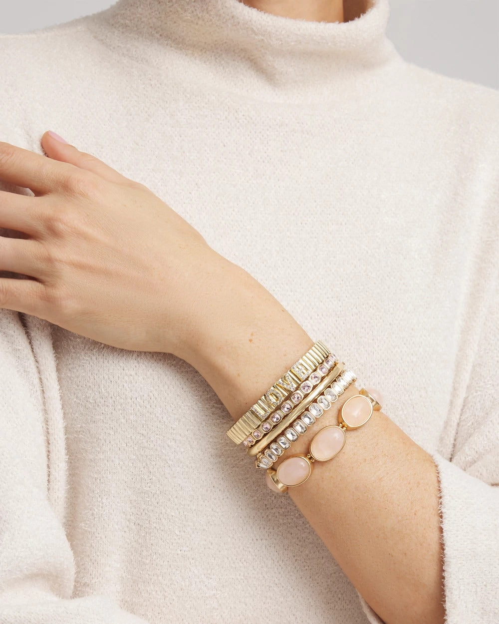 Chico's | Love Watch Band Bracelet/ Gold