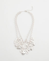 Chico's | Double Square Charm Pendant Necklace/ Silver