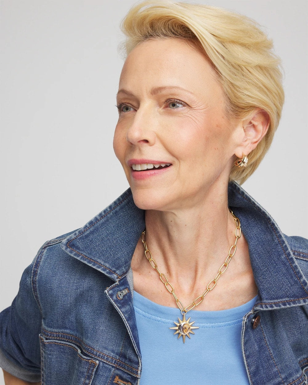 Chico's | Convertible Zodiac Pendant Necklace/ Gold