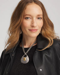 Chico's | Island Metal Pendant Necklace/ Mixed Metals