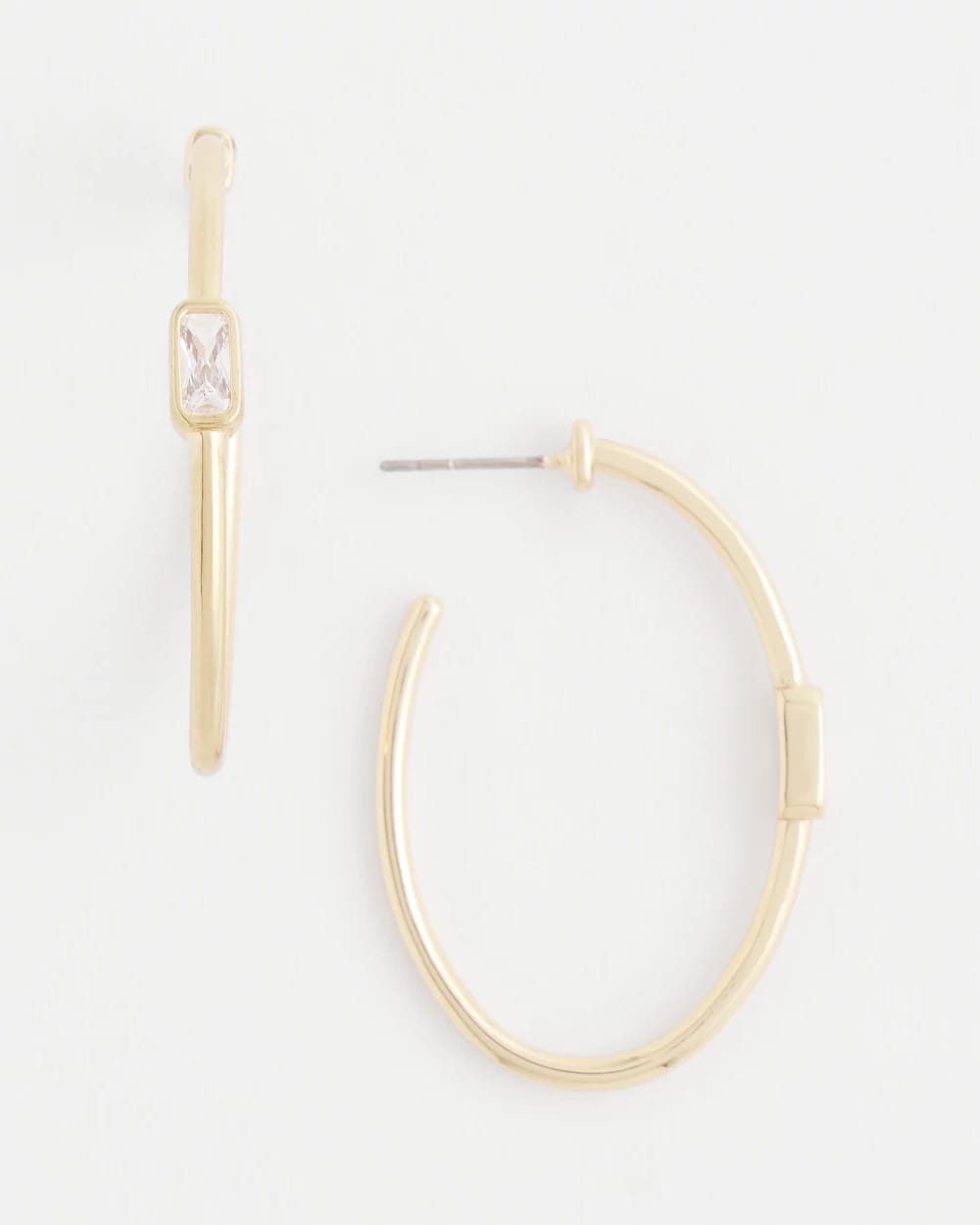 Chico's | Gold Oval Hoop Earrings/ Gold