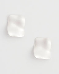 Chico's | Square Oversized Stud Earrings/ Silver