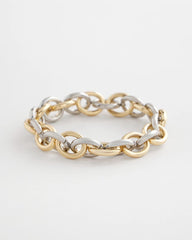 Chico's | Open Link Stretch Bracelet/ Mixed Metals
