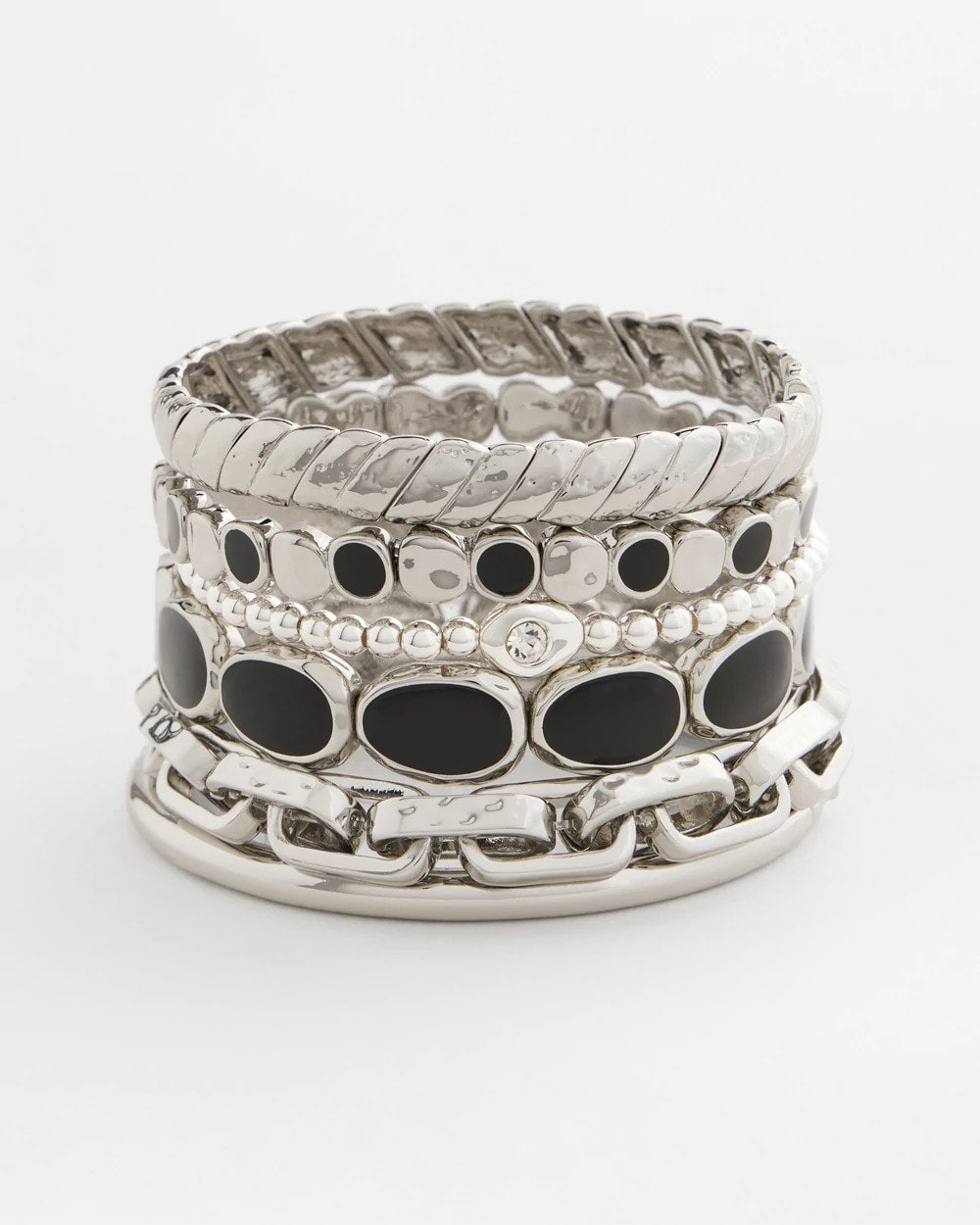 Chico's | Black Mini Circle Stretch Bracelet/ Black
