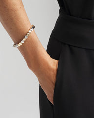 Chico's | Silver & Gold Tone Round Stretch Bracelet/ Mixed Metals
