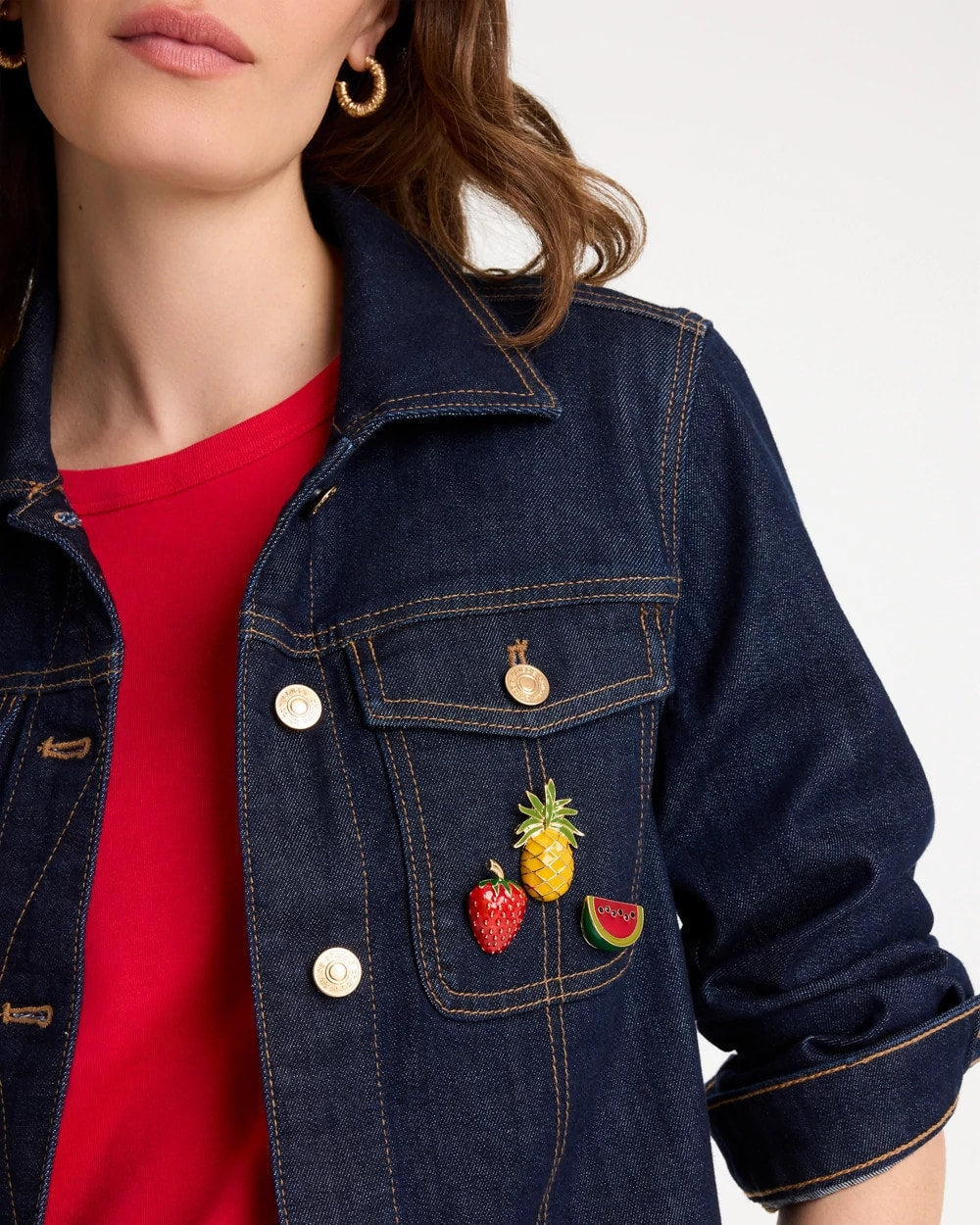 Chico's | Fruit Brooch Set/ Multi