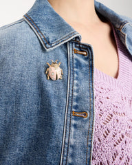 Chico's | Lady Bug Brooch/ Pink