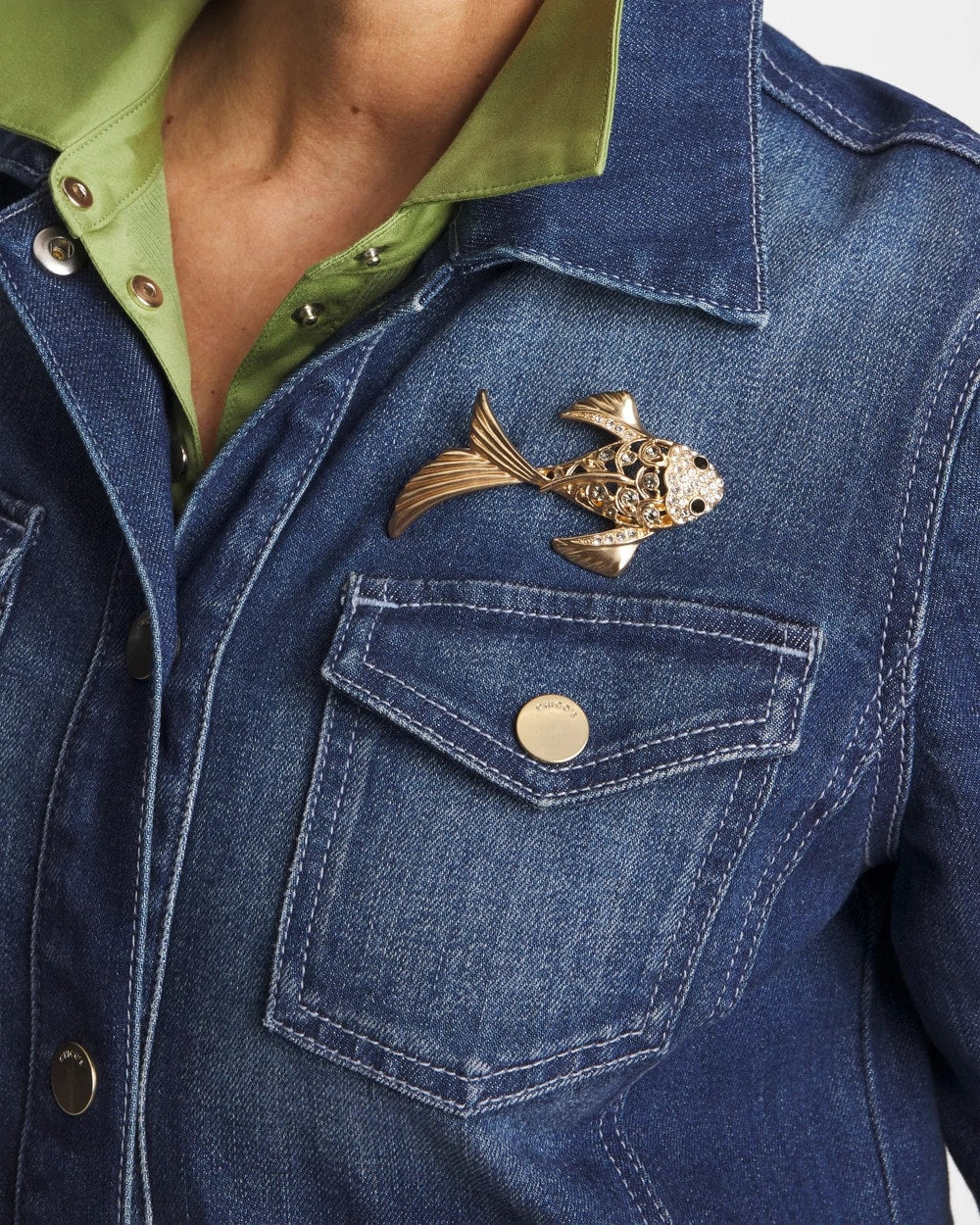 Chico's | Koi Fish Brooch/ Gold