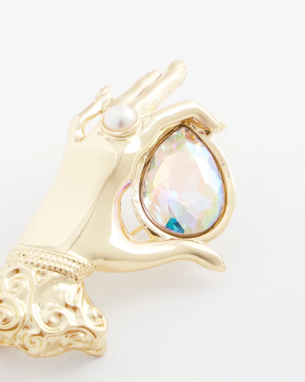 Chico's | Fortune Teller Gem Brooch/ Gold