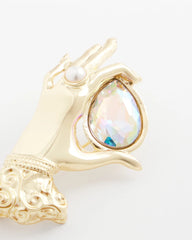 Chico's | Fortune Teller Gem Brooch/ Gold