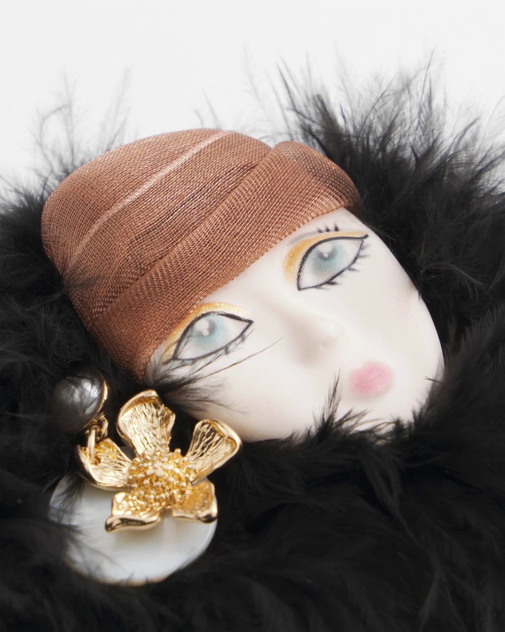 Chico's | Feathered Lady Brooch/ Multi