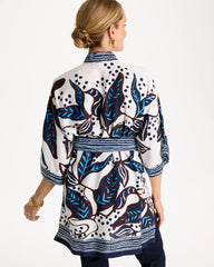 Chico's | Printed Belted Kimono/ Ecru