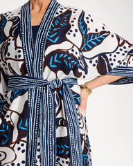 Chico's | Printed Belted Kimono/ Ecru