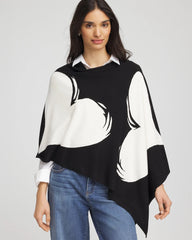 Chico's | Love Brush Convertible Sweater Poncho/ Black