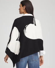 Chico's | Love Brush Convertible Sweater Poncho/ Black