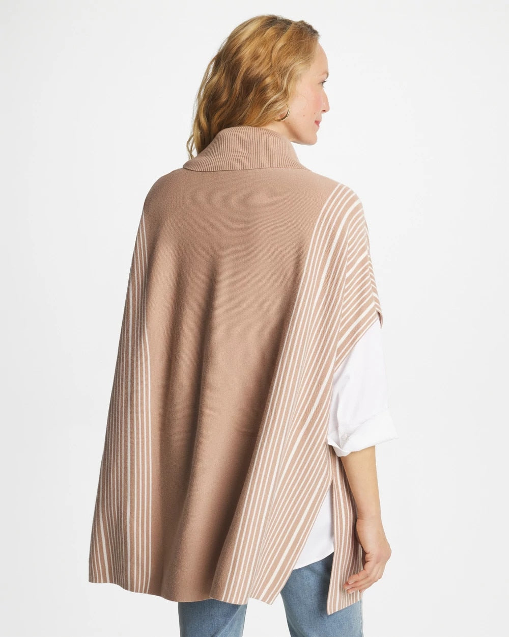 Chico's | Turtleneck Sweater Poncho/ Vanilla Chai