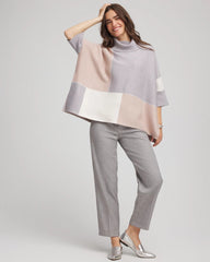 Chico's | Quilted Chic Cowlneck Poncho/ Birch