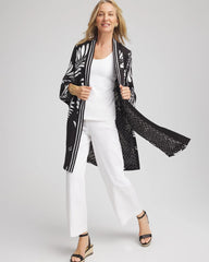 Chico's | Tie-Front Long Kimono/ Black