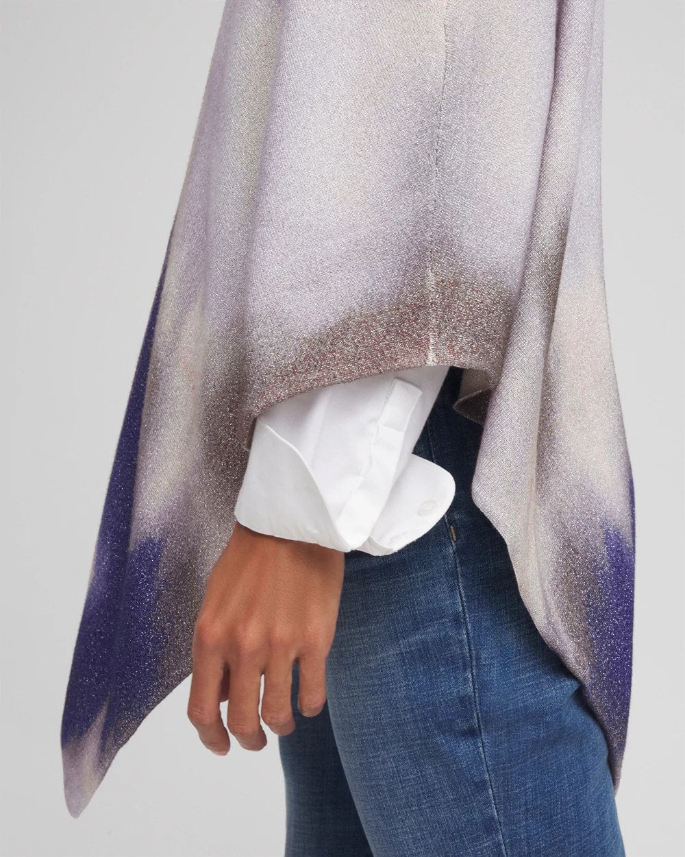 Chico's | Convertible Knit Poncho/ English Cream