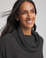 Chico's | Cowlneck Poncho/ Graphite Heather Gray