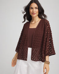 Chico's | Short Woven Kimono/ Cacao