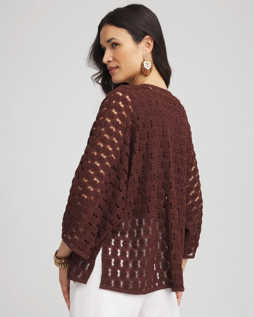 Chico's | Short Woven Kimono/ Cacao