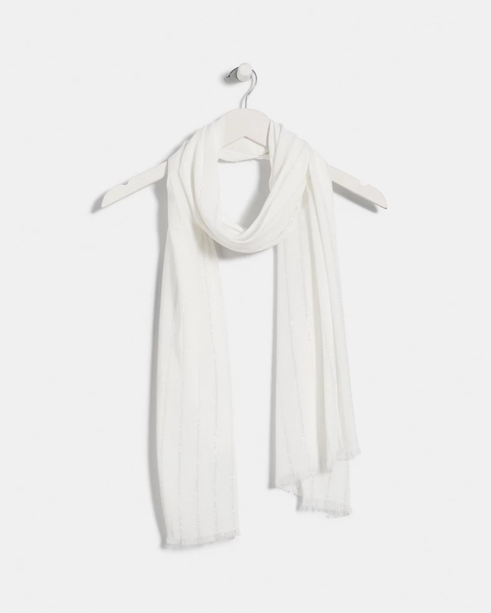 Chico's | Lurex Oblong Scarf/ White