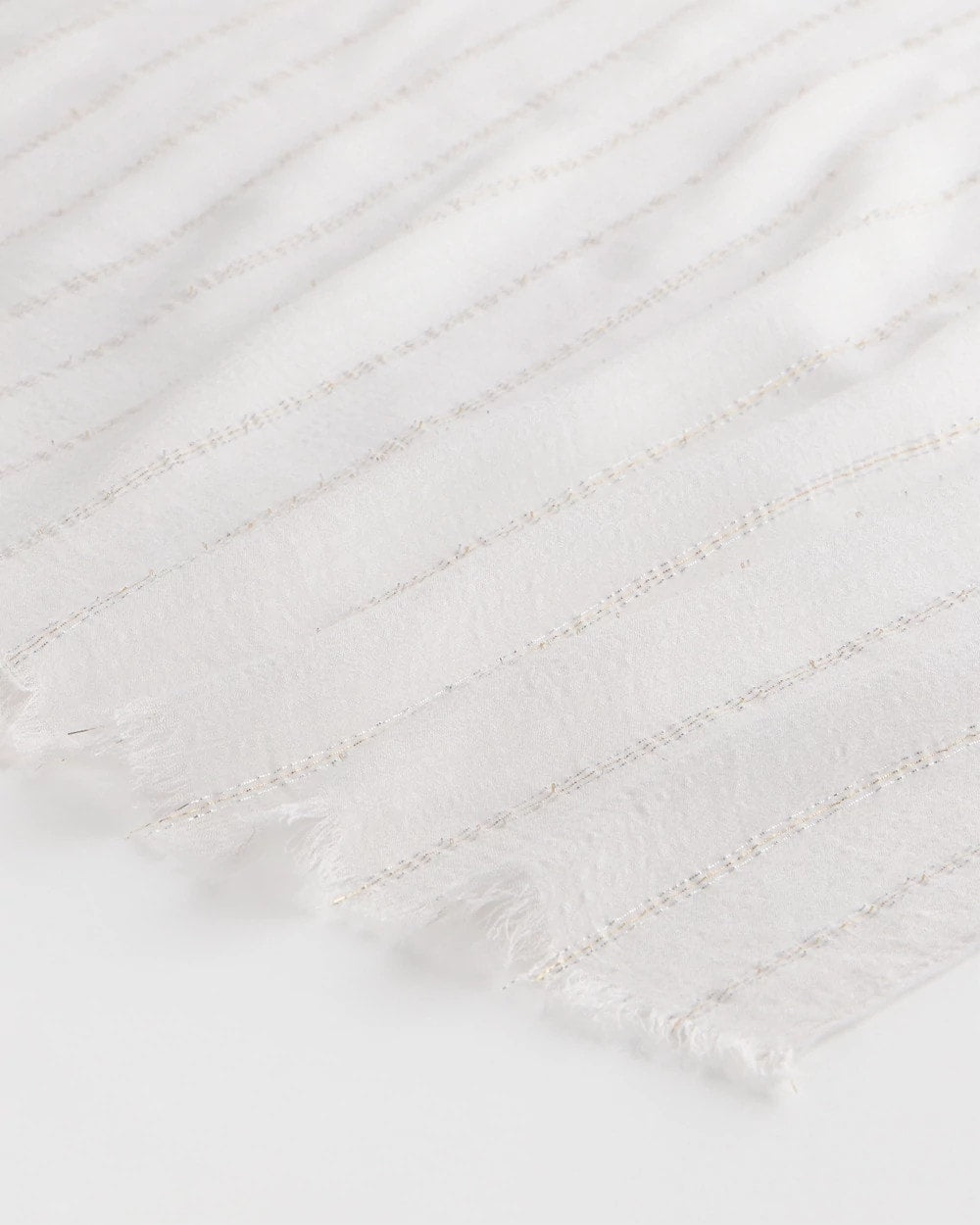 Chico's | Lurex Oblong Scarf/ White