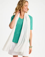 Chico's | Lurex Oblong Scarf/ White