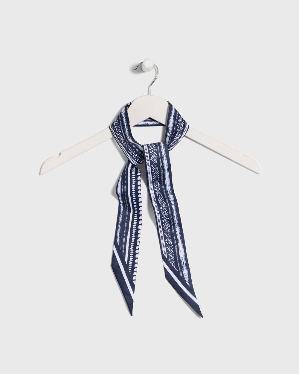Chico's | Printed Skinny Scarf/ Navy