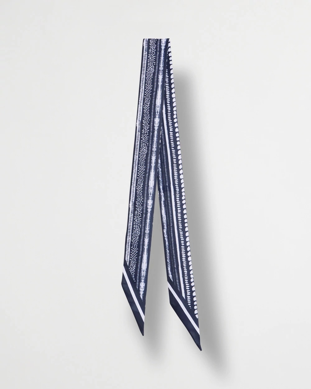 Chico's | Printed Skinny Scarf/ Navy