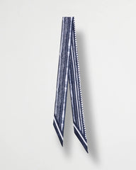 Chico's | Printed Skinny Scarf/ Navy