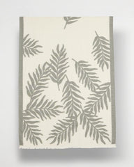 Chico's | Palm Embroidered Oblong Scarf/ White