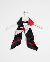 Chico's | Polka Dot Floral Square Scarf/ Black