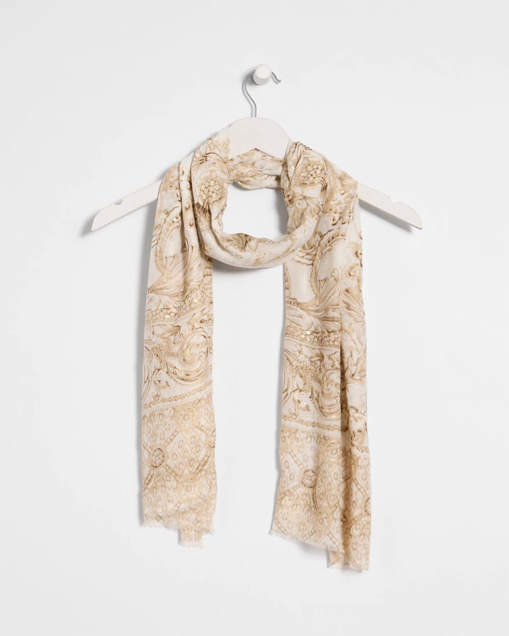 Chico's | Foiled Oblong Scarf/ Neutral